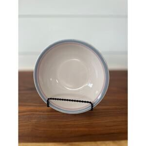 Pfaltzgraff Aura 6” Cereal Bowl Blue Rose Pink Stripe